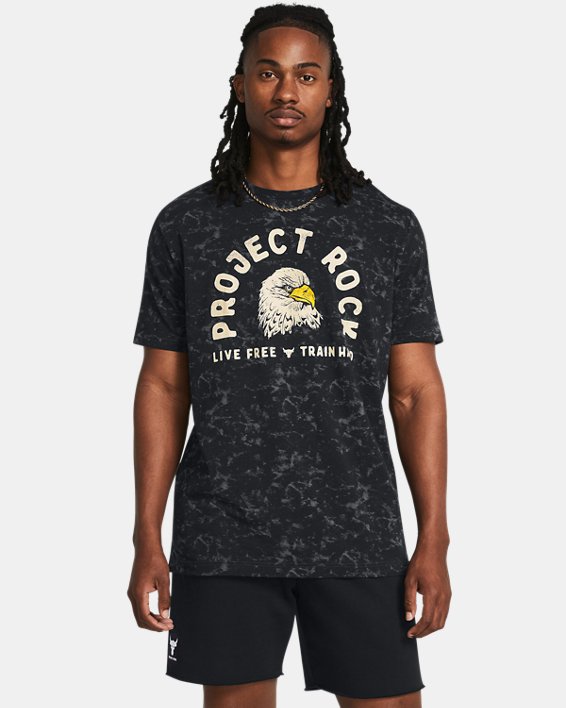 Men's Project Rock Free Graphic Short Sleeve in Black image number 0